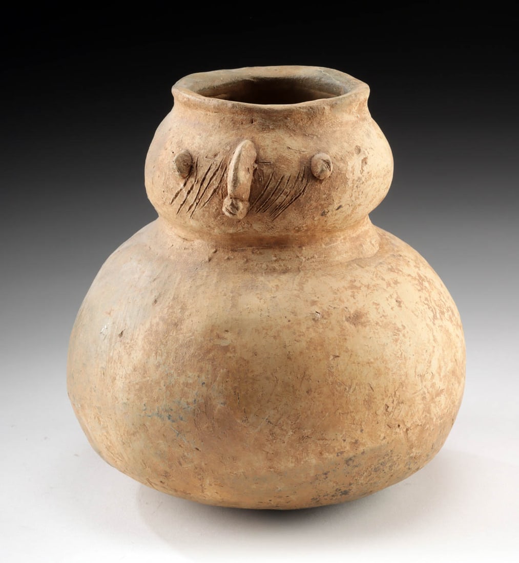 Mississippian Pottery Effigy Vessel - Human Face (1 of 3)