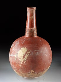 Large African 19th C. Djenne Redware Pottery Vessel