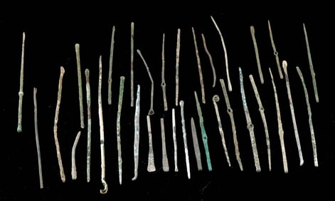 Classical Roman Bronze Pins & Specillum Probes, 33pcs