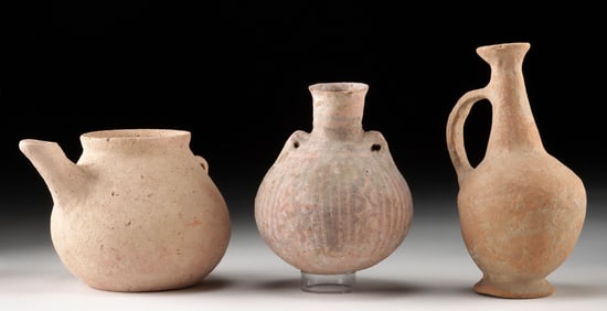 2 Early Bronze Age Levant Vessels & 1 Cypriot Bilbil