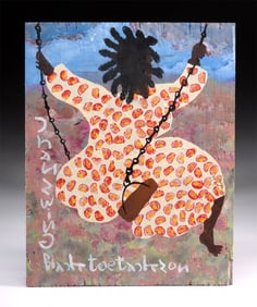 Black Joe Jackson Painting - "Chanswing"