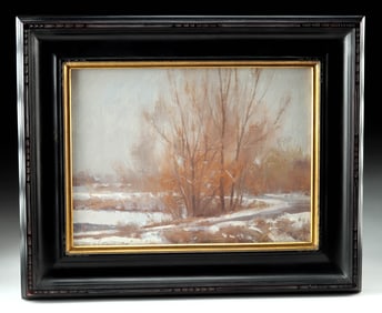 Marc Hanson Painting - "Frozen Golden Ponds" (2013)