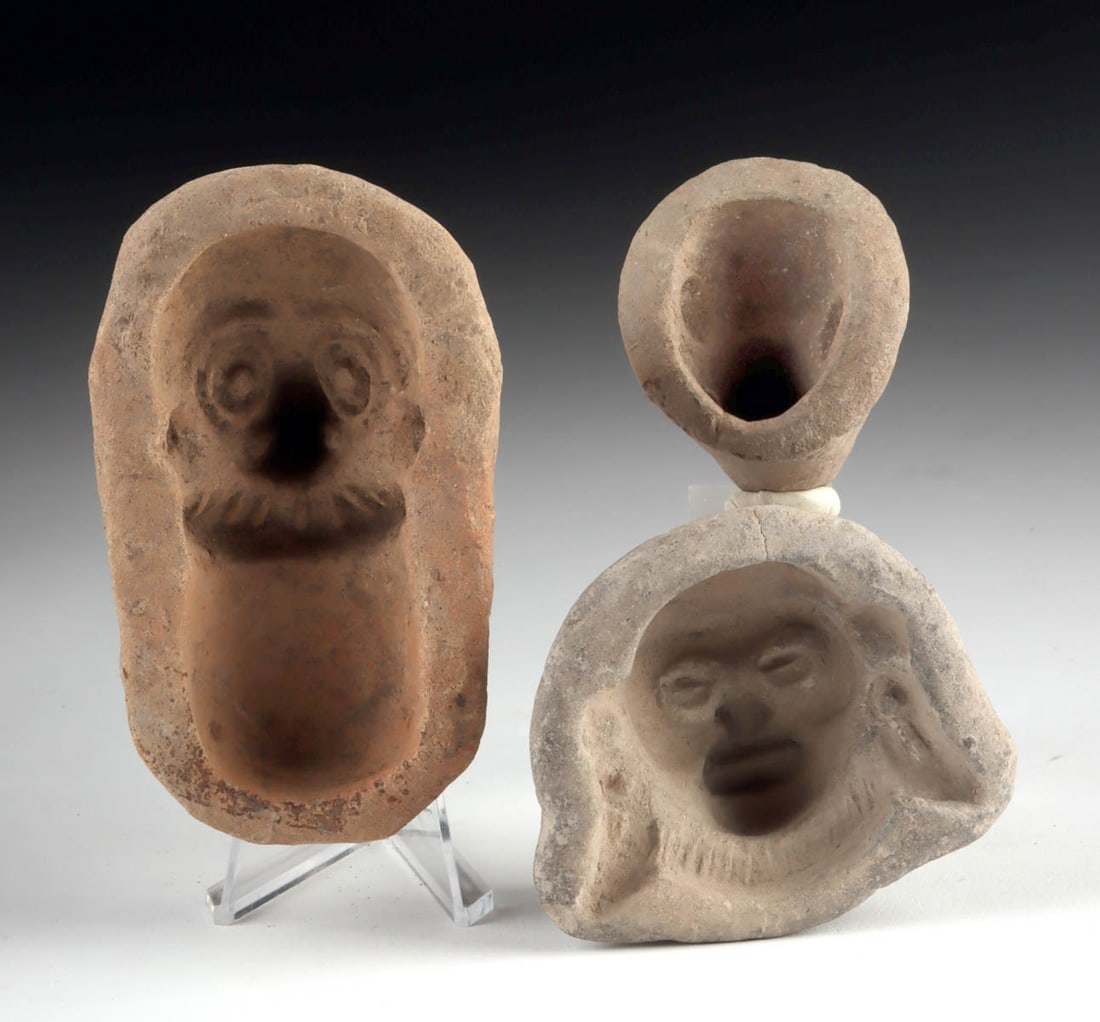 Ancient Maya Pottery Molds for Head Appliques (1 of 2)