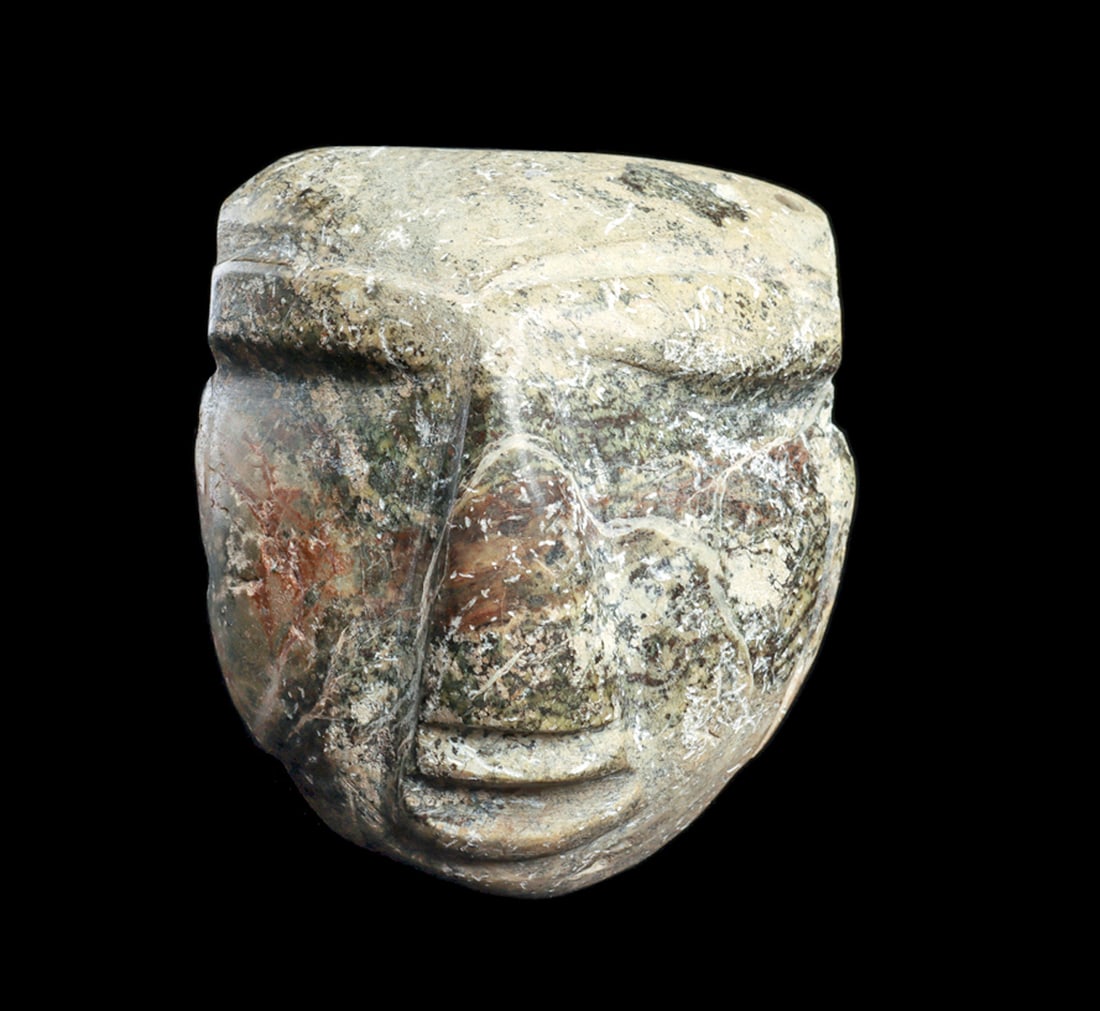 Chontal Variegated Green Stone Maskette (1 of 1)