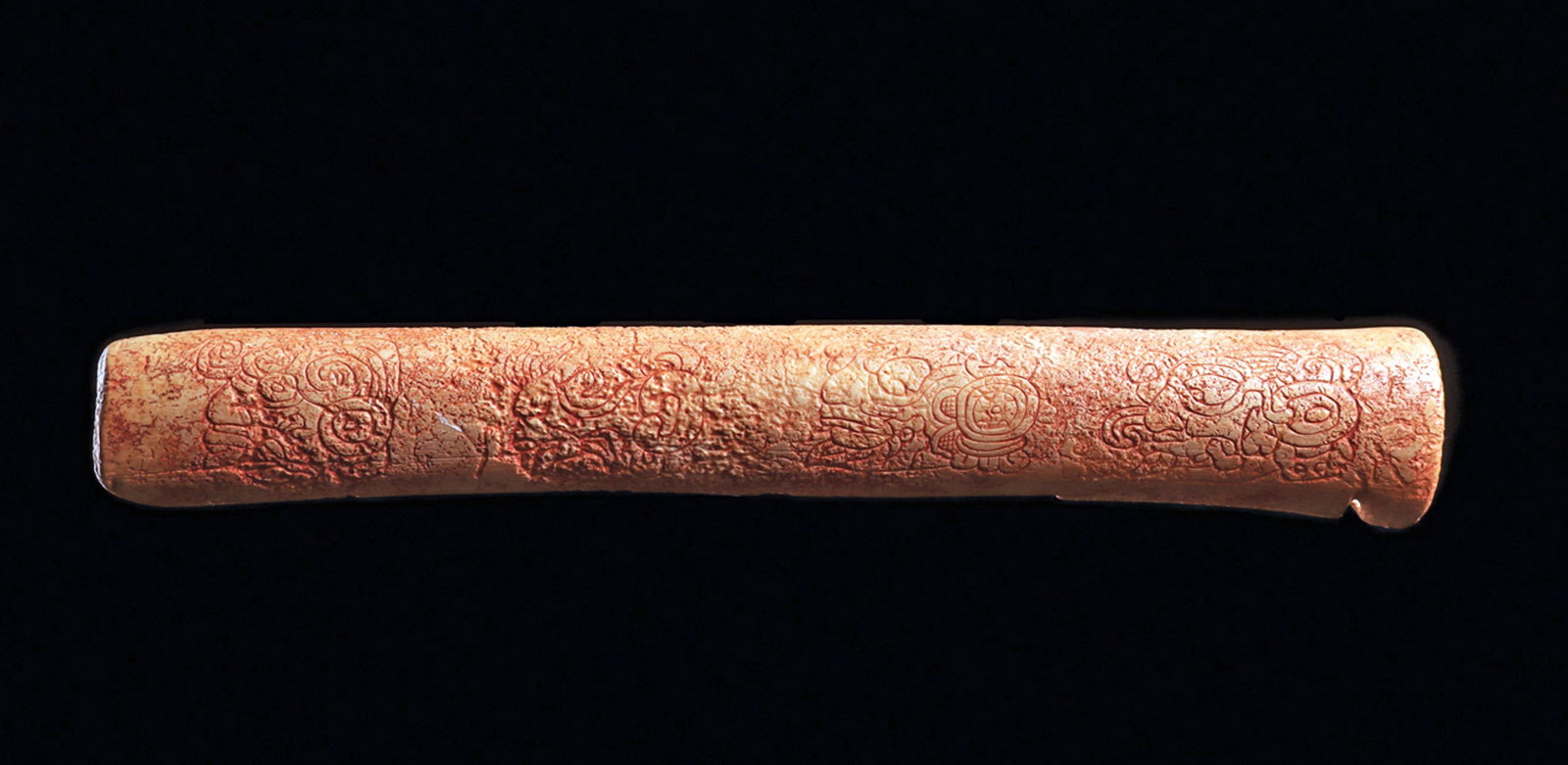 Maya Elaborately Carved Bone Scoop (1 of 1)