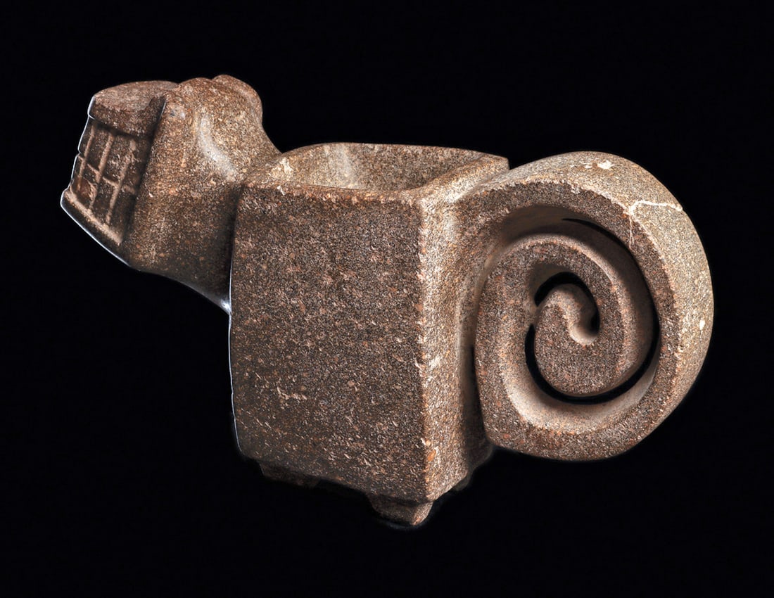 Chorrera Stone Jaguar Mortar, Authenticated by R. Sonin - 2