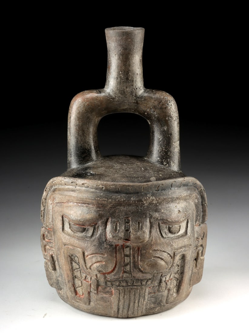 Chavin / Cupisnique Pottery Vessel w/ Feline - TL'd (1 of 4)