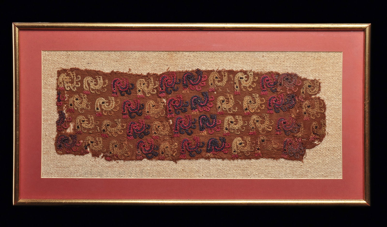 Chimu Embroidered Textile Section with Birdmen (1 of 4)