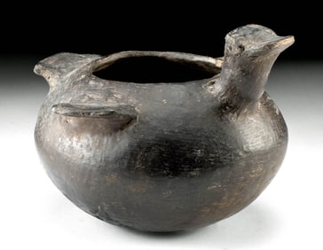 Olmec Duck Effigy Pottery Vessel - Tab-Like Wings