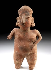 Nayarit Standing Nude Female Pottery Figure