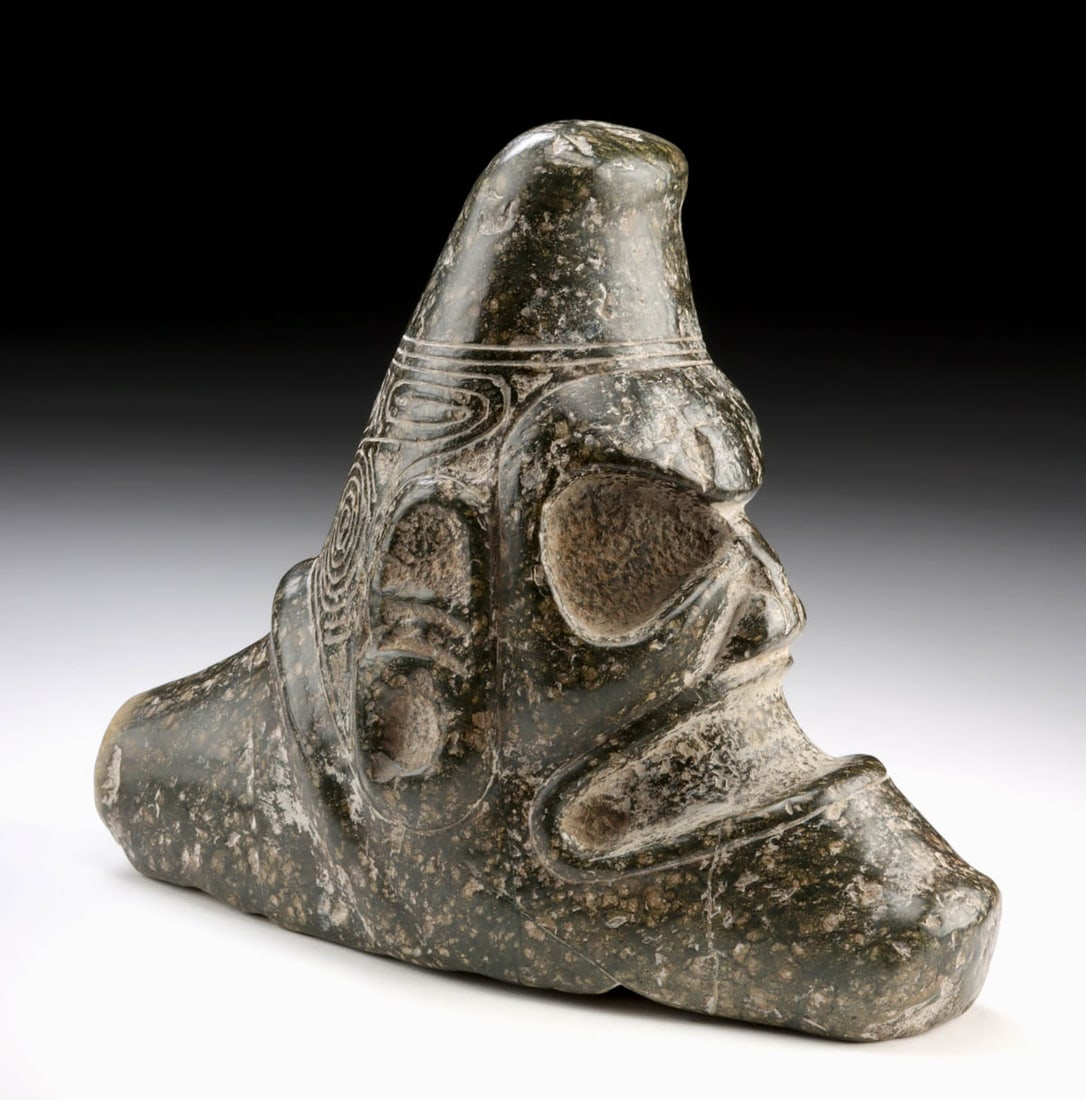 Large Fine Taino Black Stone Zemi (1 of 4)