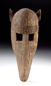 Early Mali Dogon Carved Wood Mask