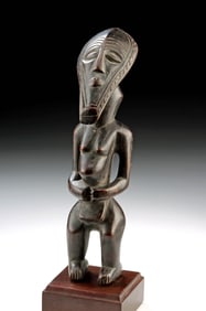 African Congolese Kusu Wood Standing Figure
