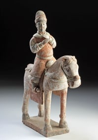 Chinese Ming Dynasty Pottery Horse & Rider