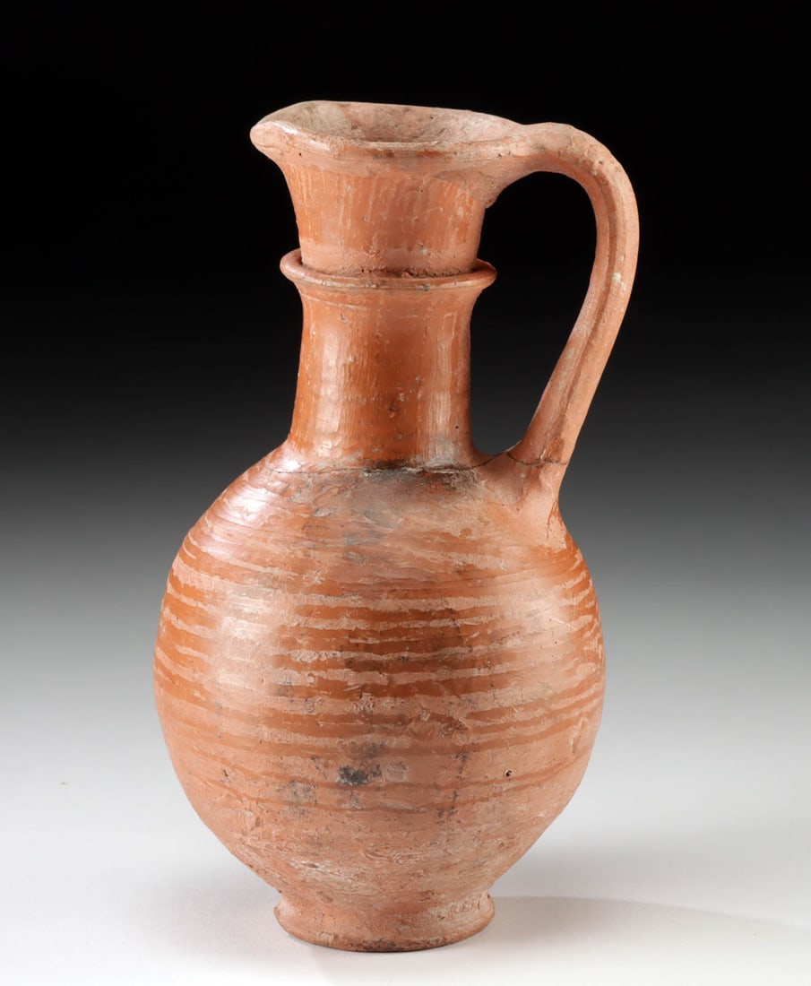 Cypro-Geometric III Redware Pitcher Striated Decoration - 2