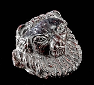 Lion Head Fitting Carved Natural Garnet Mass (500g)