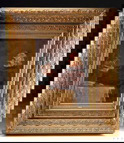 19th C. Painting of Friar in Period Gilt Frame