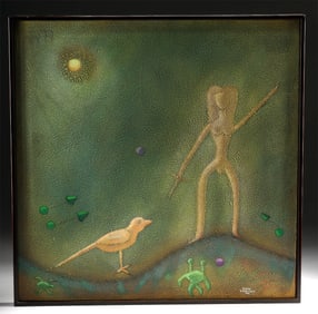 Evene Rodriguez Painting "Ritual con Ave" (2001)