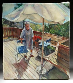 Arthur Knebel Painting "On the Deck II" (2001)