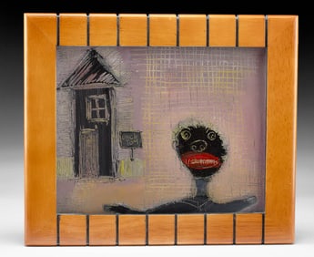 Outsider Art David Tinsley Painting "Uncle Tom" (2000)