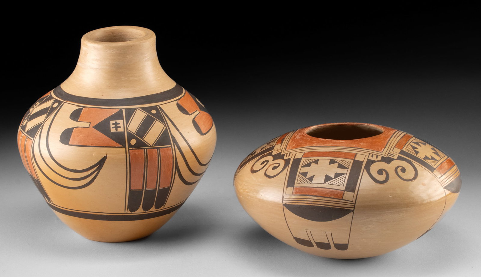 Hopi Sikyatki Revival Vessels by Nampeyo Family (1 of 4)