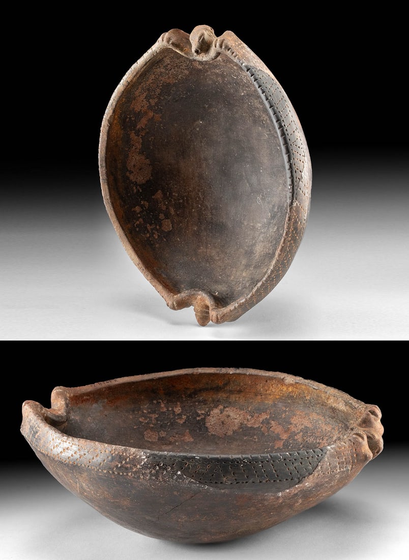 Weeden Island Punctated Effigy Bowl, ex Daniel Wolf (1 of 4)