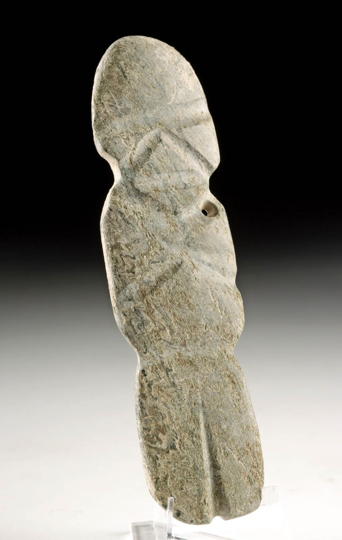 Mezcala Greenstone Flat Figural Amulet (1 of 2)