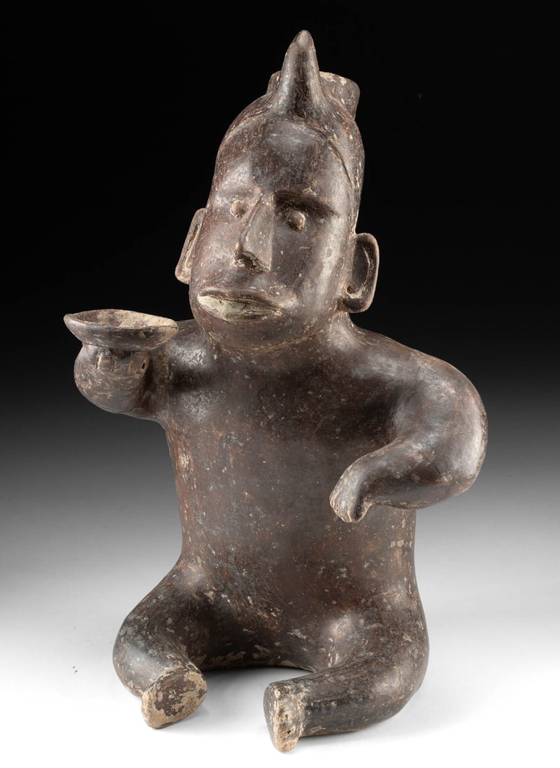 West Mexico Colima Pottery Shaman Effigy Figure w/ Bowl (1 of 4)