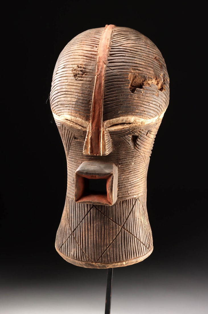 African Congolese Songye Woman's Kifwebe Wood Mask (1 of 3)