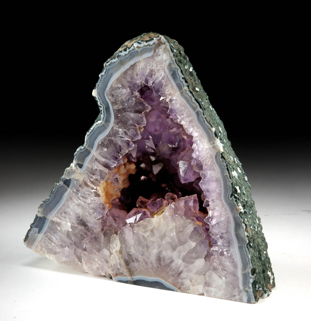 Brazilian Amethyst Crystal Geode, Triangular Cavern - 2