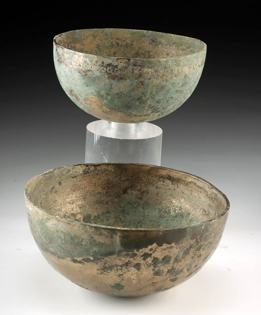 Pair of Persian Ghaznavid Bronze Bowls (1 of 3)