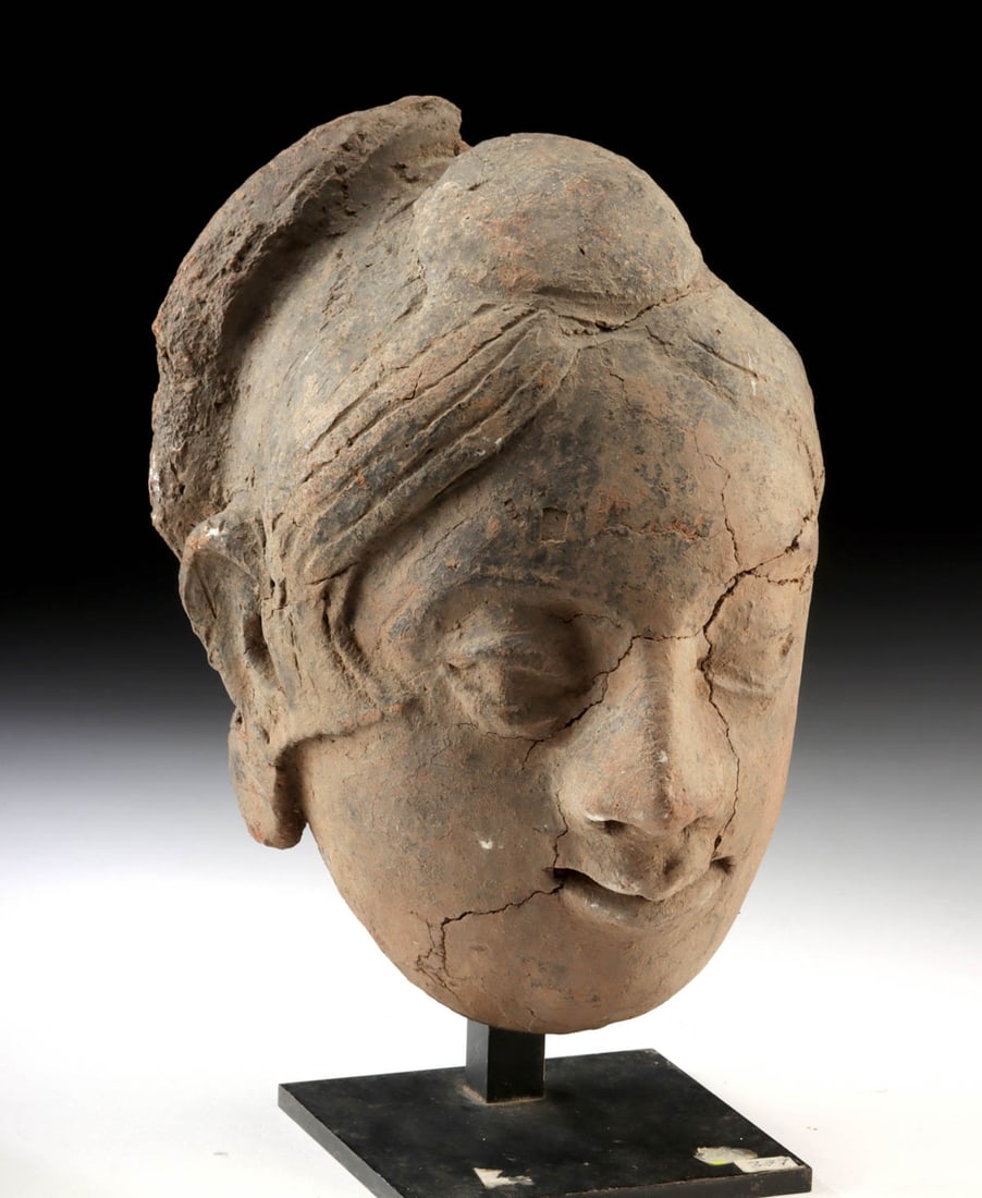 13th C. Majapahit Terracotta Sculptural Head of a Deity (1 of 4)