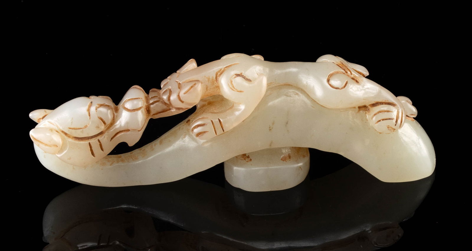 Chinese Nephrite Jade Belt Hook Pixiu Beast (1 of 3)