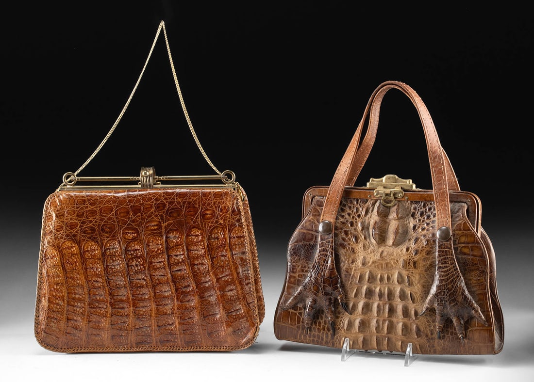 Two Alligator Purses, Victorian Hornback Style (1 of 3)