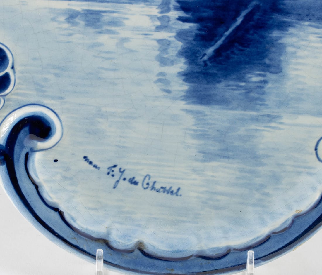 Delftware Plaque Windmill Scene, 1912 Datecode Mark! - 3