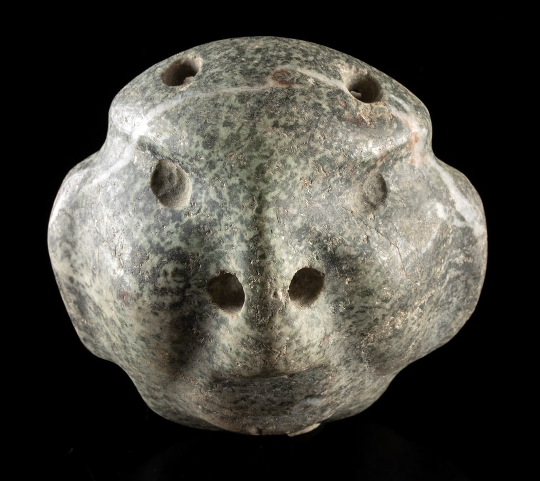 Ancient Mezcala Greenstone Anthropomorphic Head Pendant (1 of 4)