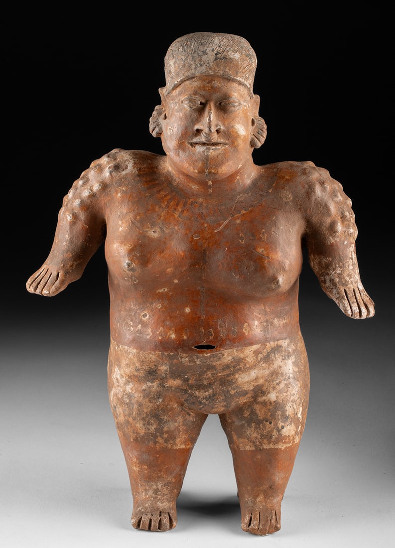 Jalisco Pottery Standing Female Figure - Pregnant Form (1 of 3)