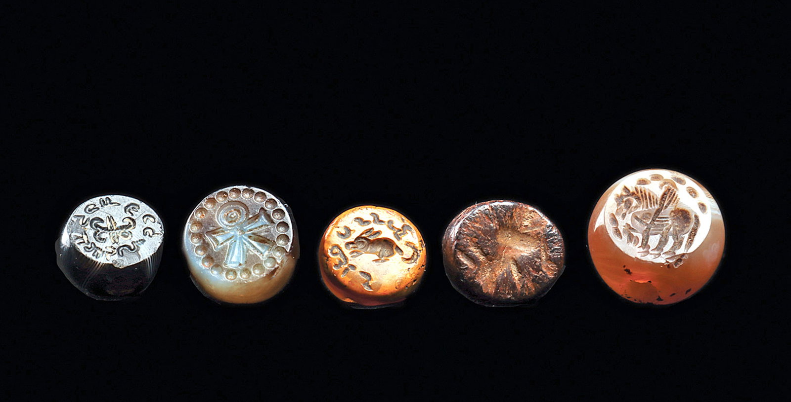 Sasanian Agate Stamp Seals (5) (1 of 1)