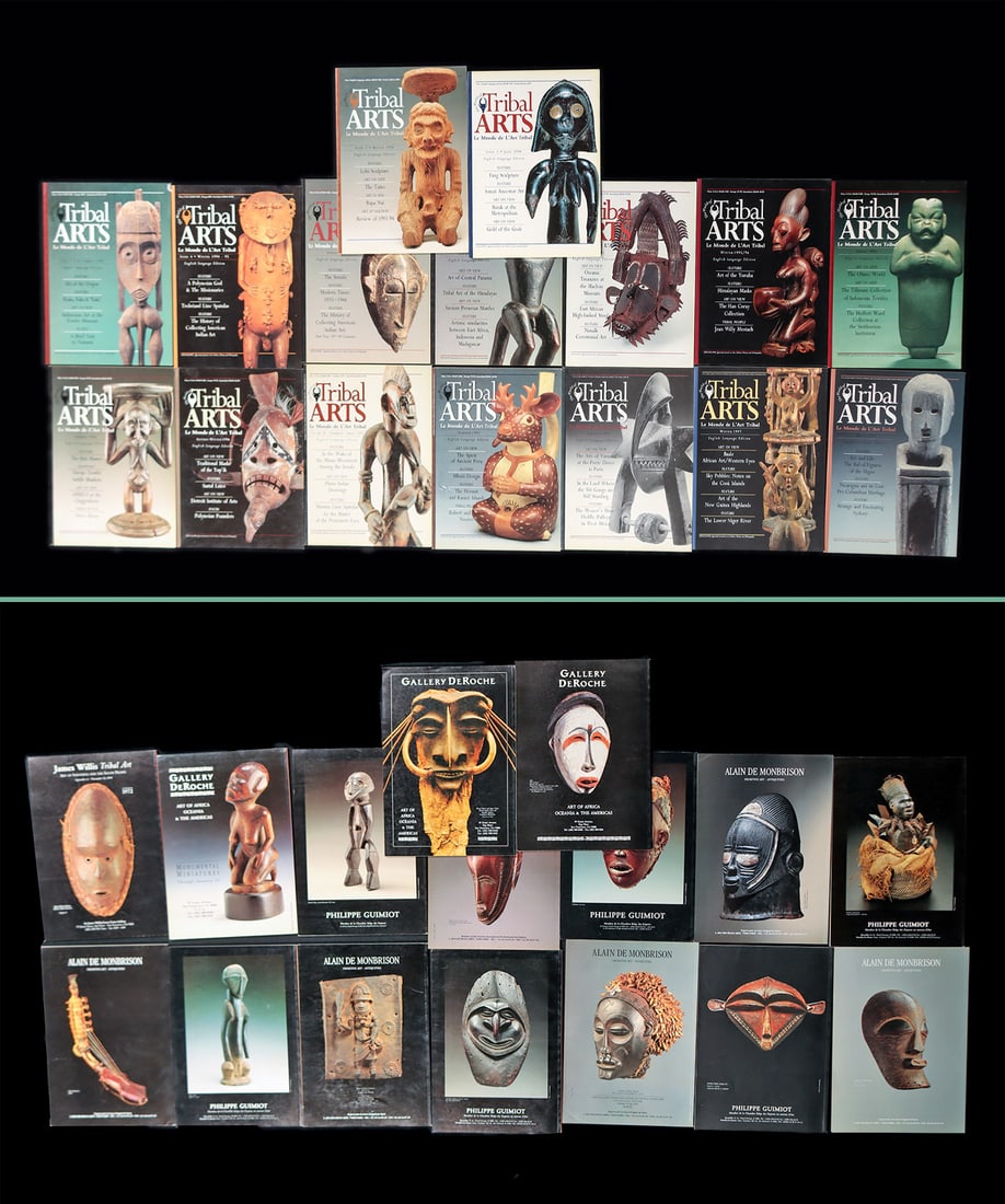 Group of Early Issue Tribal Art Magazines (16): Tribal Arts Magazine, English Language Edition Issue 1 of March 1994, features on Lobi Sculpture, the Taino, and Rapa Nui; Issue 2 of June 1994, features on Fang Sculpture, Asmat Ancestor Art, Batak a