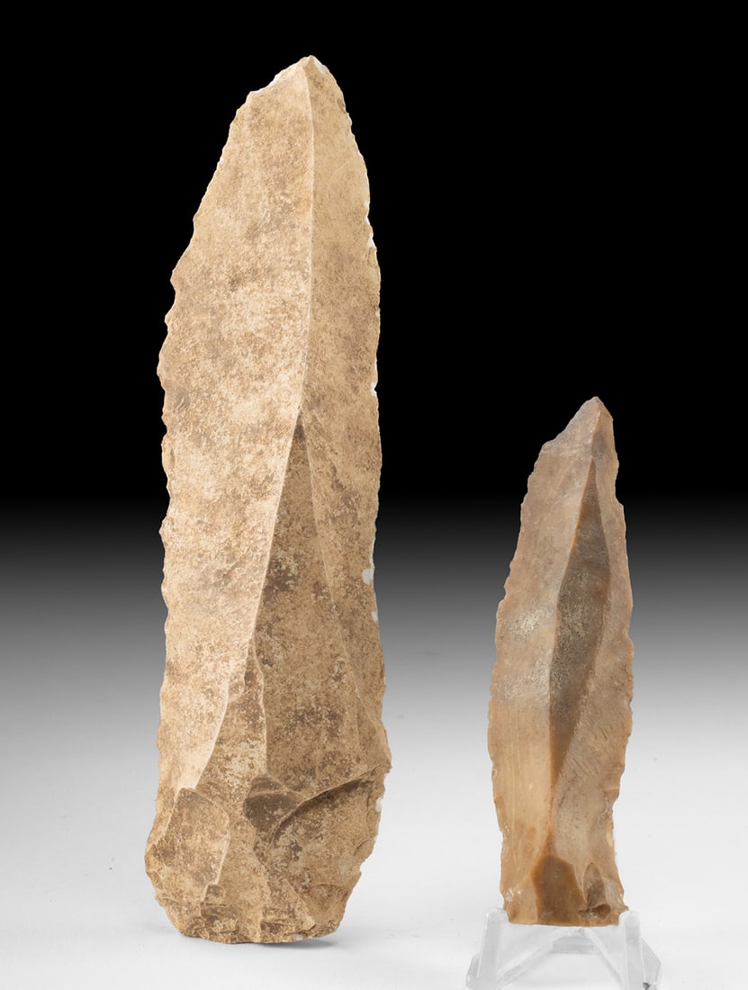 Two Ancient American Flint Knapped Stone Tools (1 of 2)