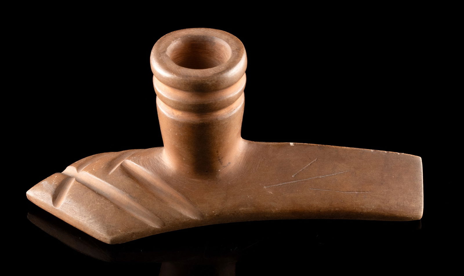 Native American Sioux Terracotta Pipe - ex Sotheby's (1 of 4)