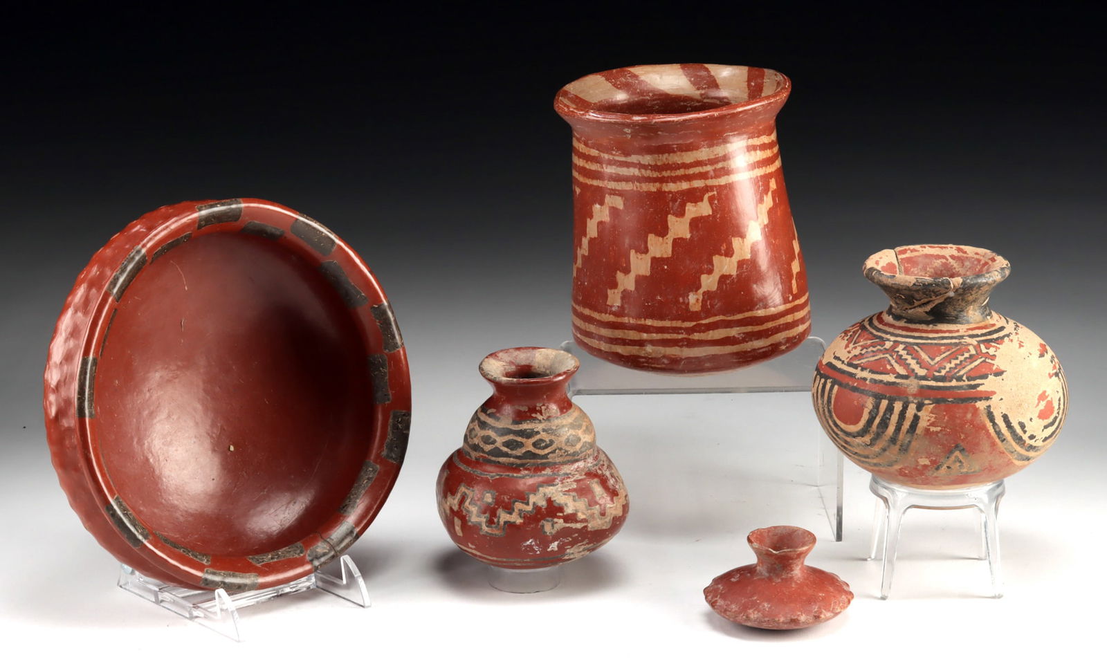 Five Chupicuaro Polychrome Vessels, Ex Arte Primitivo (1 of 2)
