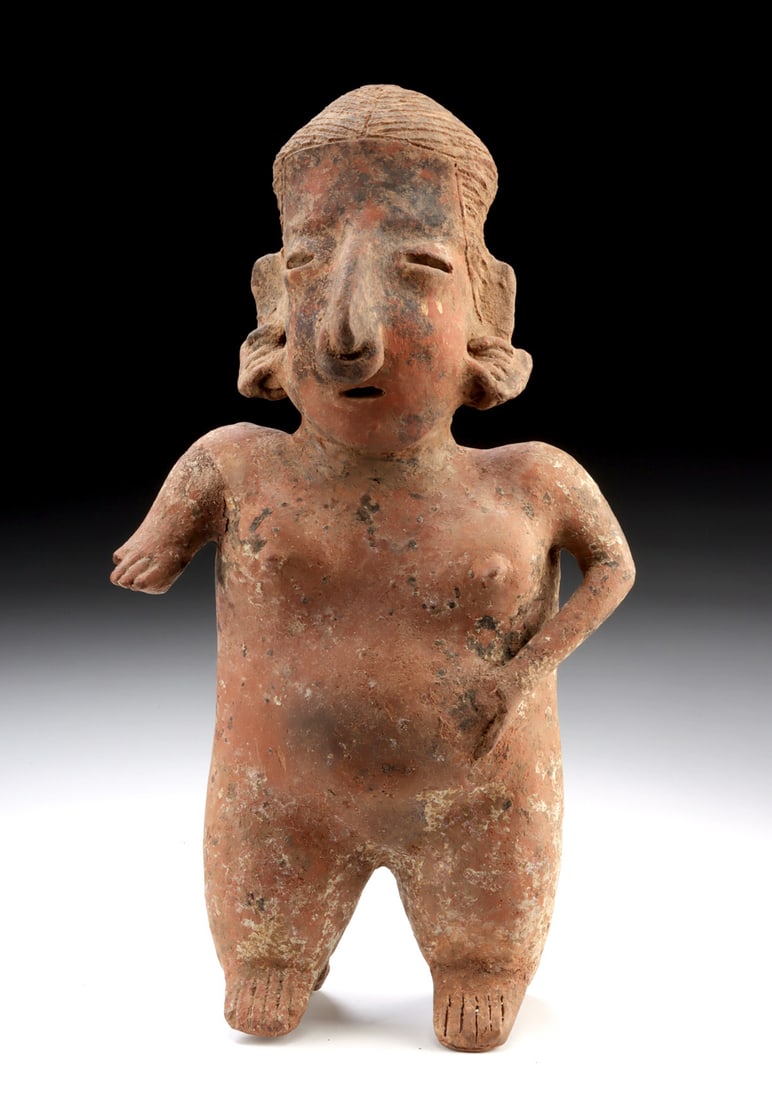 Nayarit Standing Nude Female Pottery Figure (1 of 4)