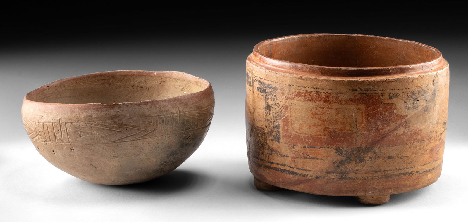 Pair of Maya & West Mexican Pottery Vessels (1 of 2)