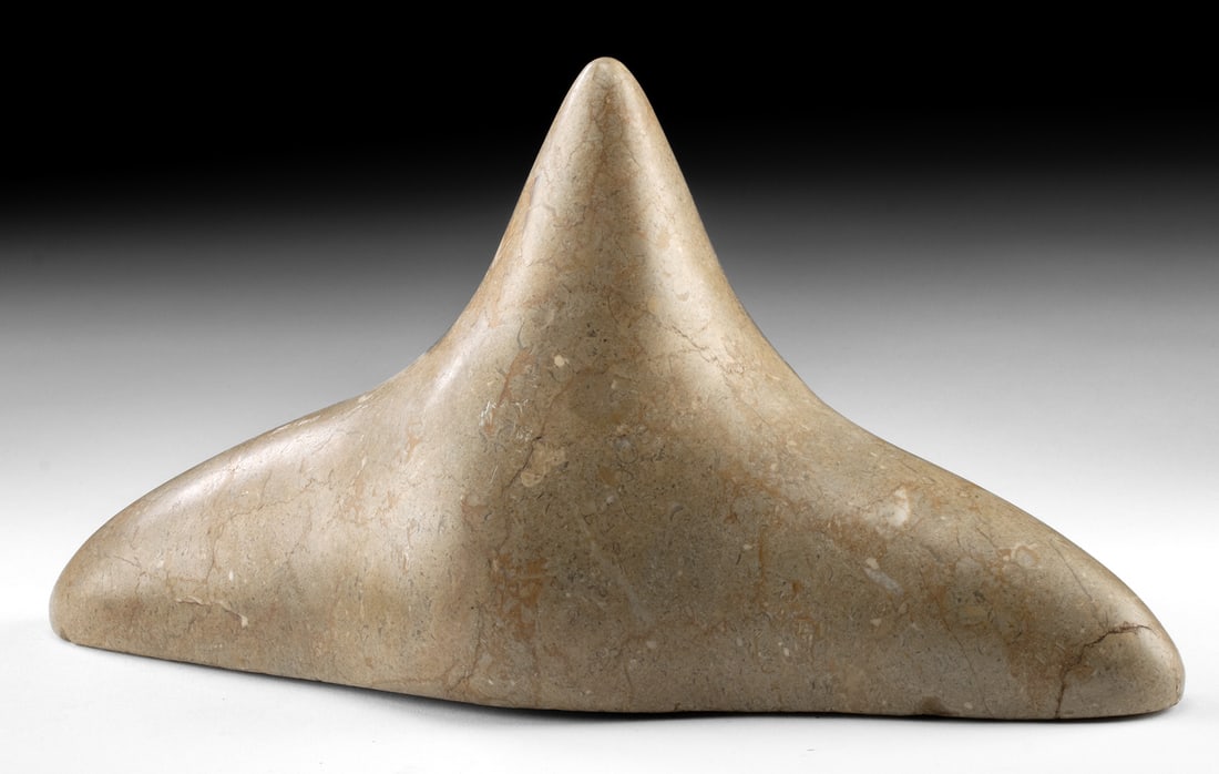 Ancient Taino Stone Three Pointed Trigonolito (1 of 3)