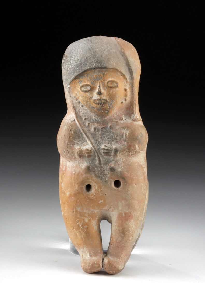Bahia Pottery Figural Ocarina - Still Functions! (1 of 2)