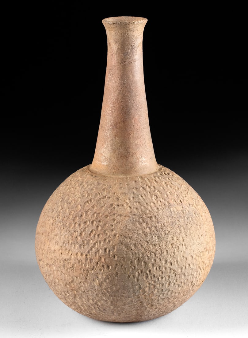 Chav?n Pottery Bottle w/ Impressed Dimpled Body (1 of 4)