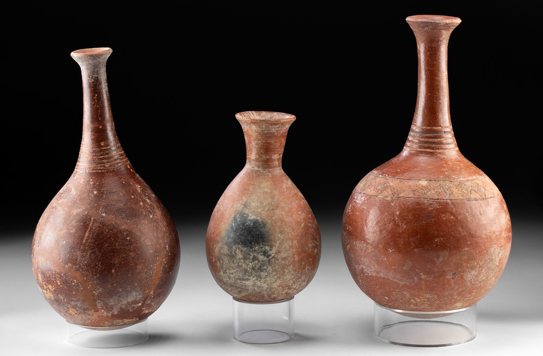 Three Djenne Mali Redware Pottery Vessels (1 of 2)