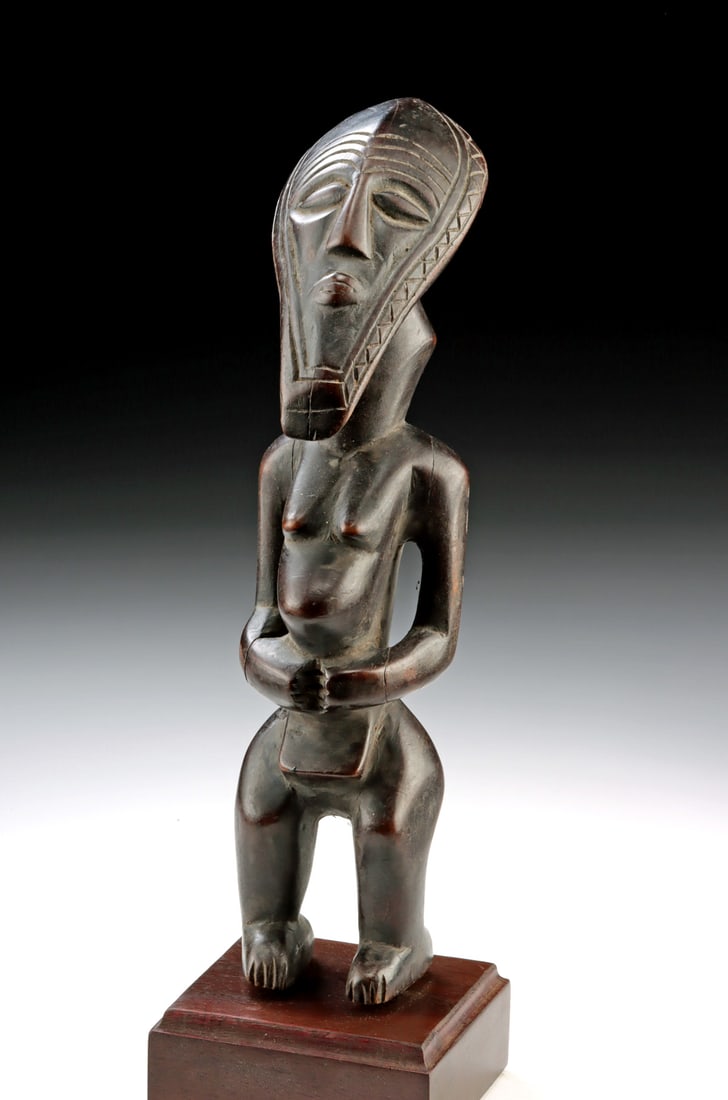 African Congolese Kusu Wood Standing Figure (1 of 3)