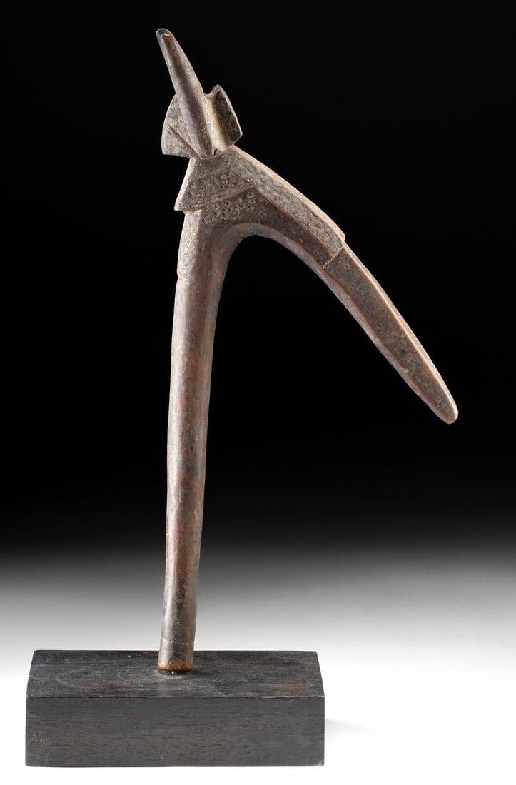 Mali Dogon Wood Ritual Thief Staff - Yo Domolo (1 of 3)